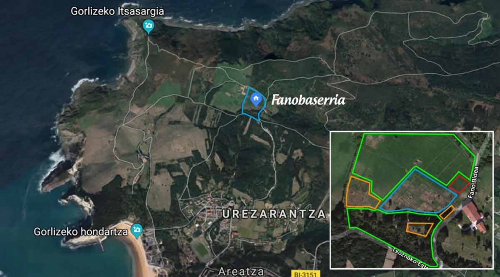 Mapa huertos de ocio Fanobaserria